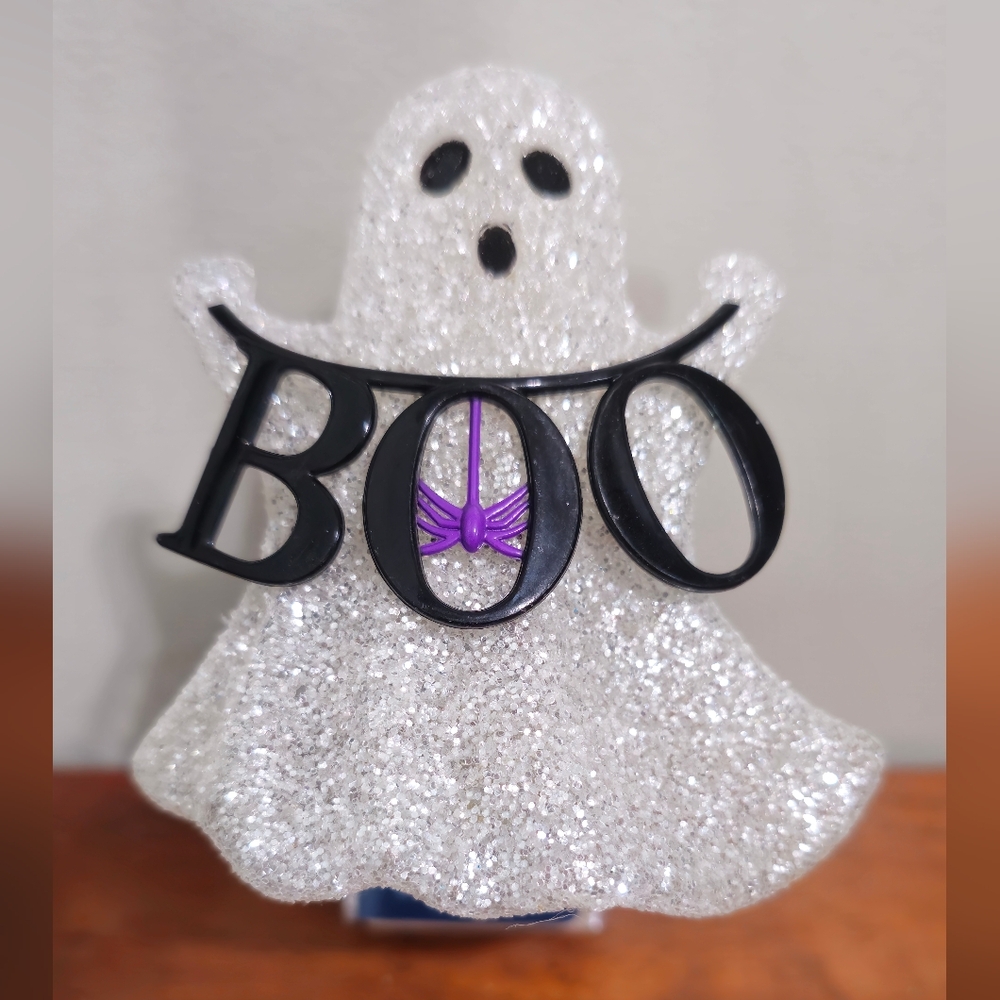 Wallflower Ghost Halloween Bath & Body Works BOO Glitter Ghost Night Light‎ NWT